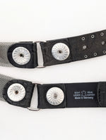 Lade das Bild in den Galerie-Viewer, Gürtel Nieten Silber Grunge Kroko Leder (80-100)
