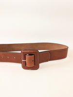 Lade das Bild in den Galerie-Viewer, Leder Gürtel 70s Statement Braun (80-110)
