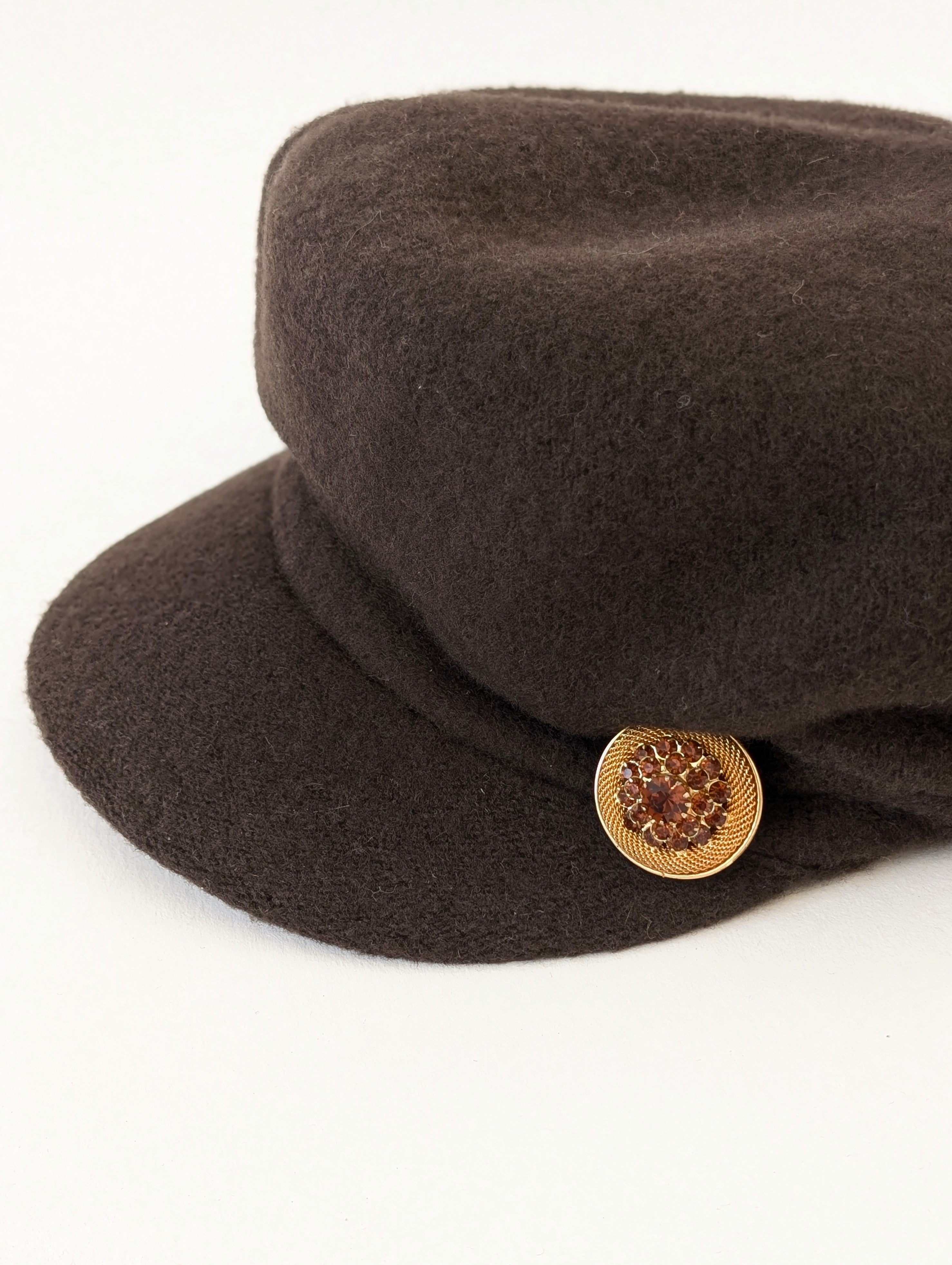 Ballonmütze Schirm Y2K Wolle