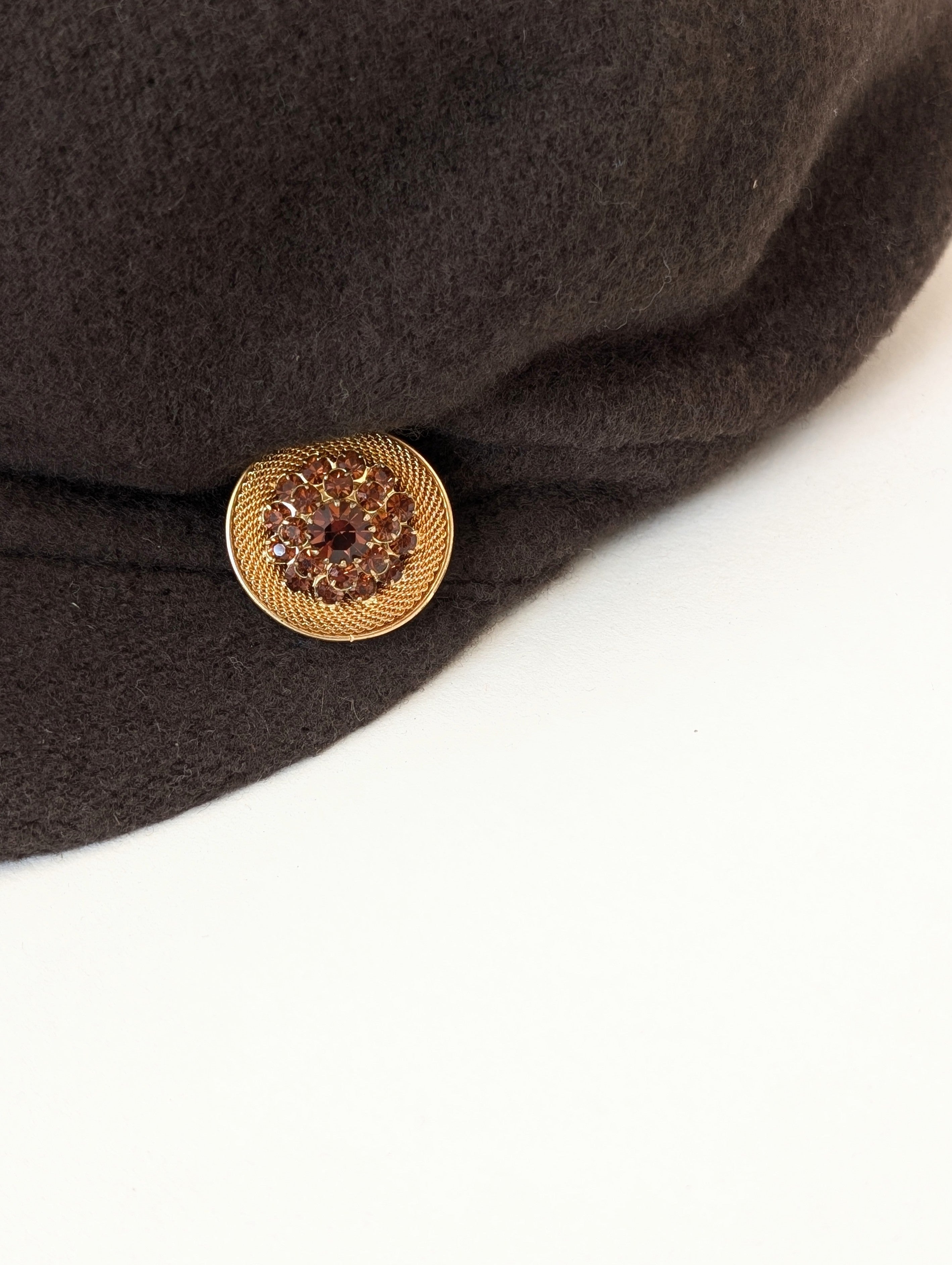 Ballonmütze Schirm Y2K Wolle