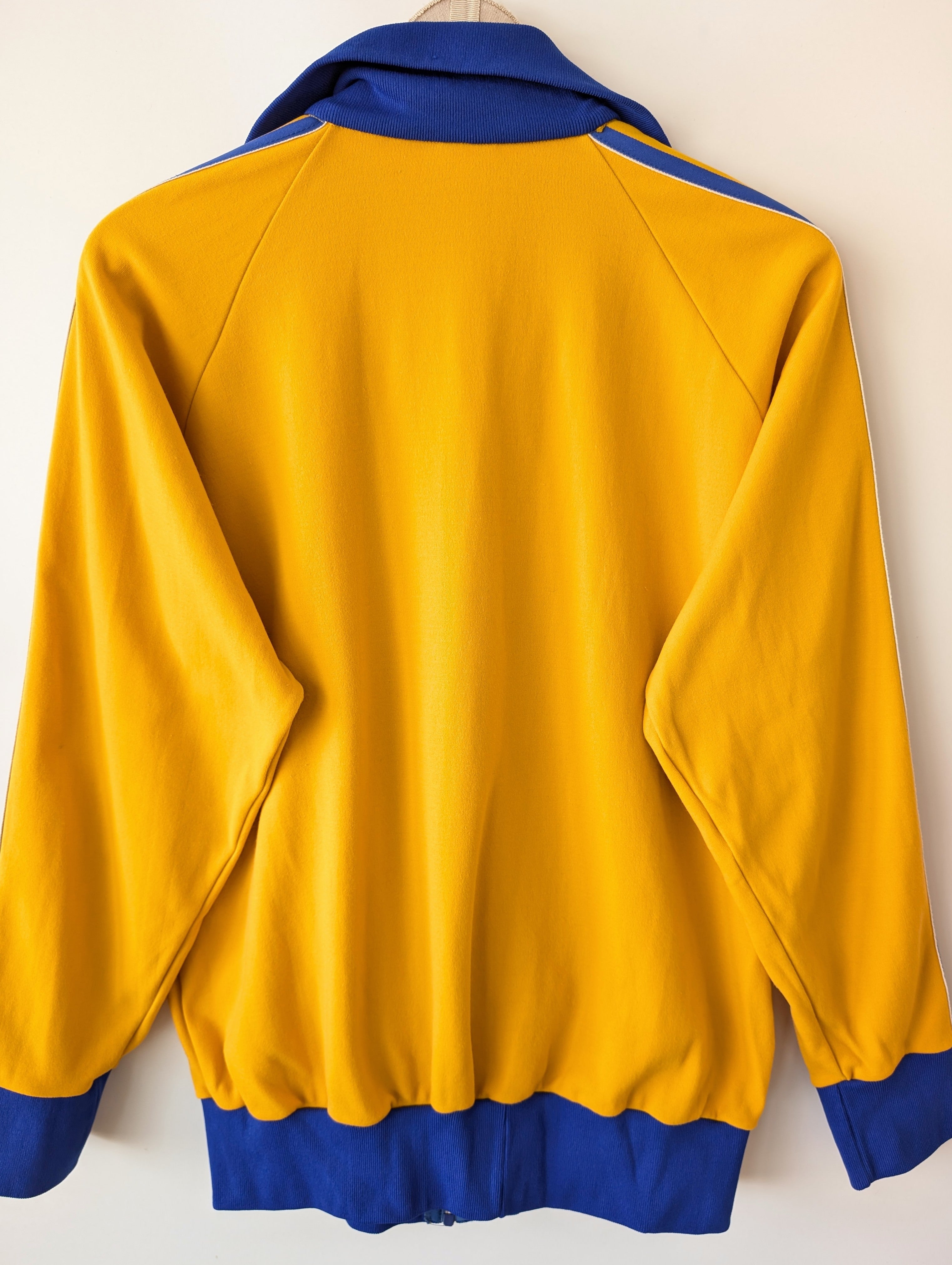 Trainingsjacke 70s Grasshoppers Senfgelb Blau (L)
