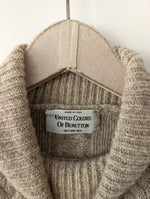 Lade das Bild in den Galerie-Viewer, *Shetland Wolle* Pullover Rollkragen Rosen Strick (L)
