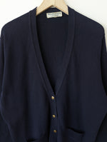 Lade das Bild in den Galerie-Viewer, *Burberry* Cardigan Lammwolle Basic Marine (L)

