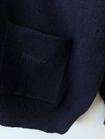 Lade das Bild in den Galerie-Viewer, *Burberry* Cardigan Lammwolle Basic Marine (L)
