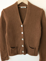Lade das Bild in den Galerie-Viewer, *Kaschmir* Cardigan Basic Haselnussbraun (S)
