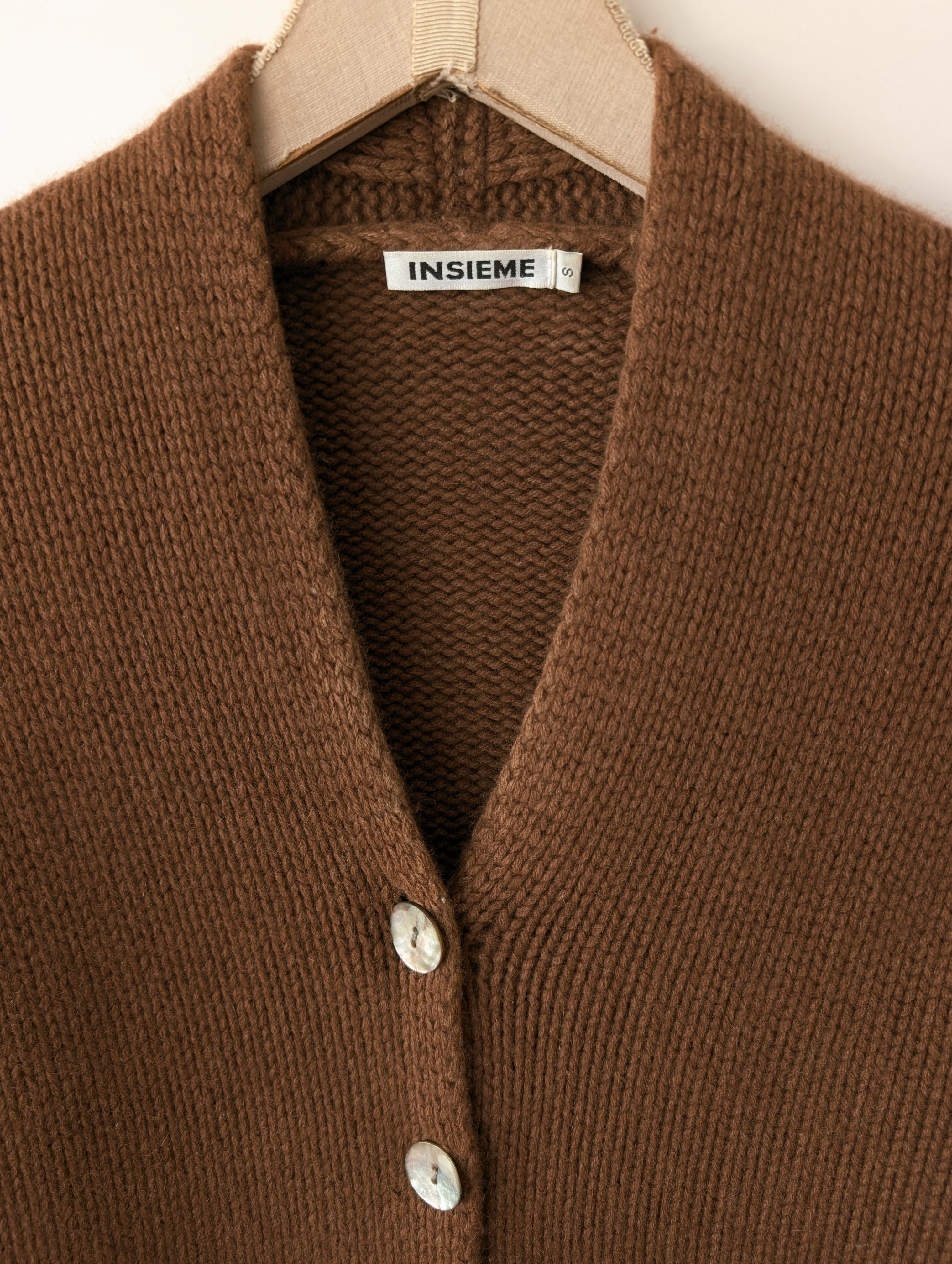 *Kaschmir* Cardigan Basic Haselnussbraun (S)