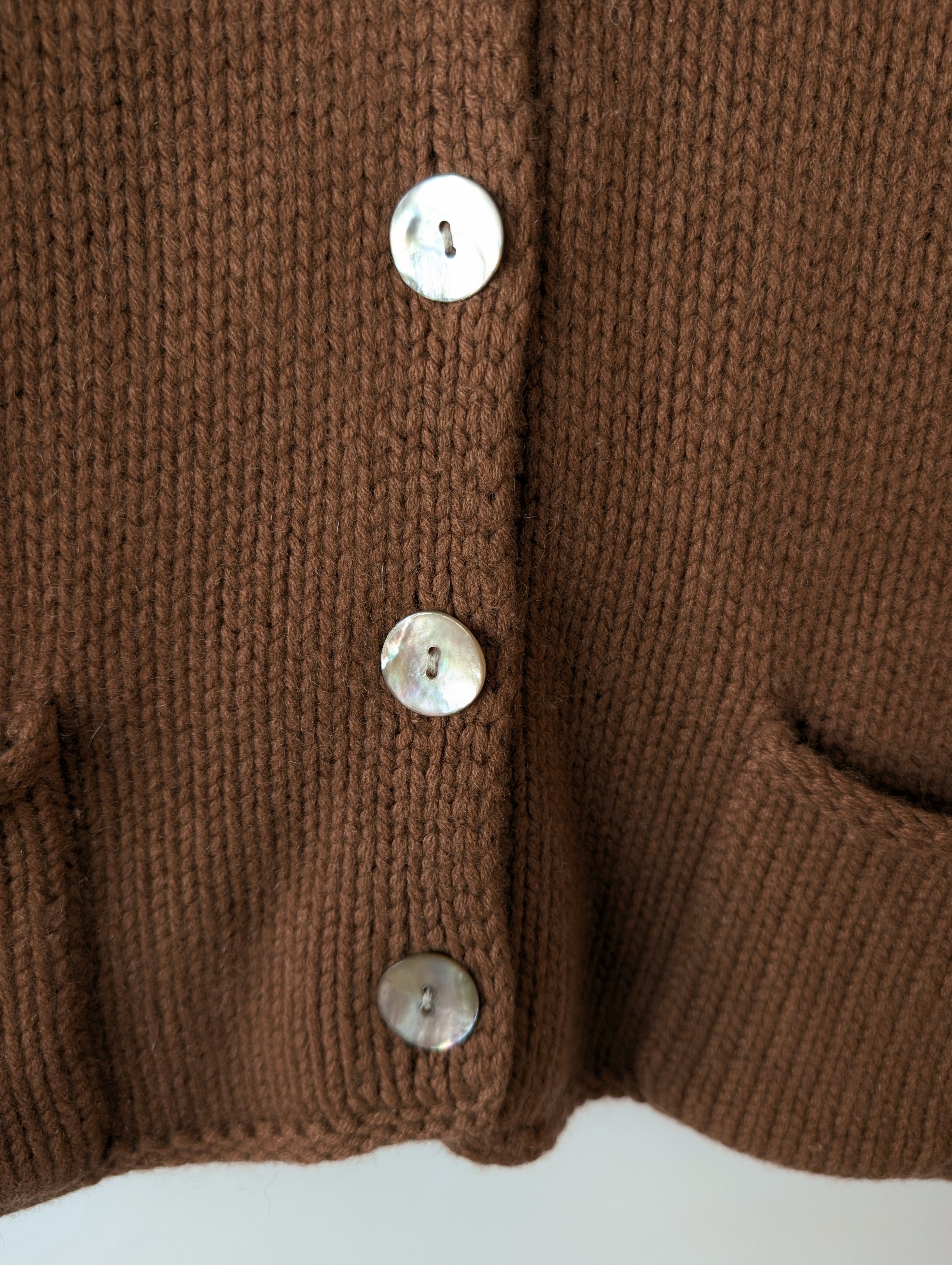 *Kaschmir* Cardigan Basic Haselnussbraun (S)