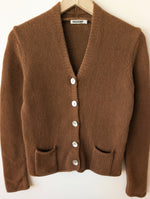 Lade das Bild in den Galerie-Viewer, *Kaschmir* Cardigan Basic Haselnussbraun (S)
