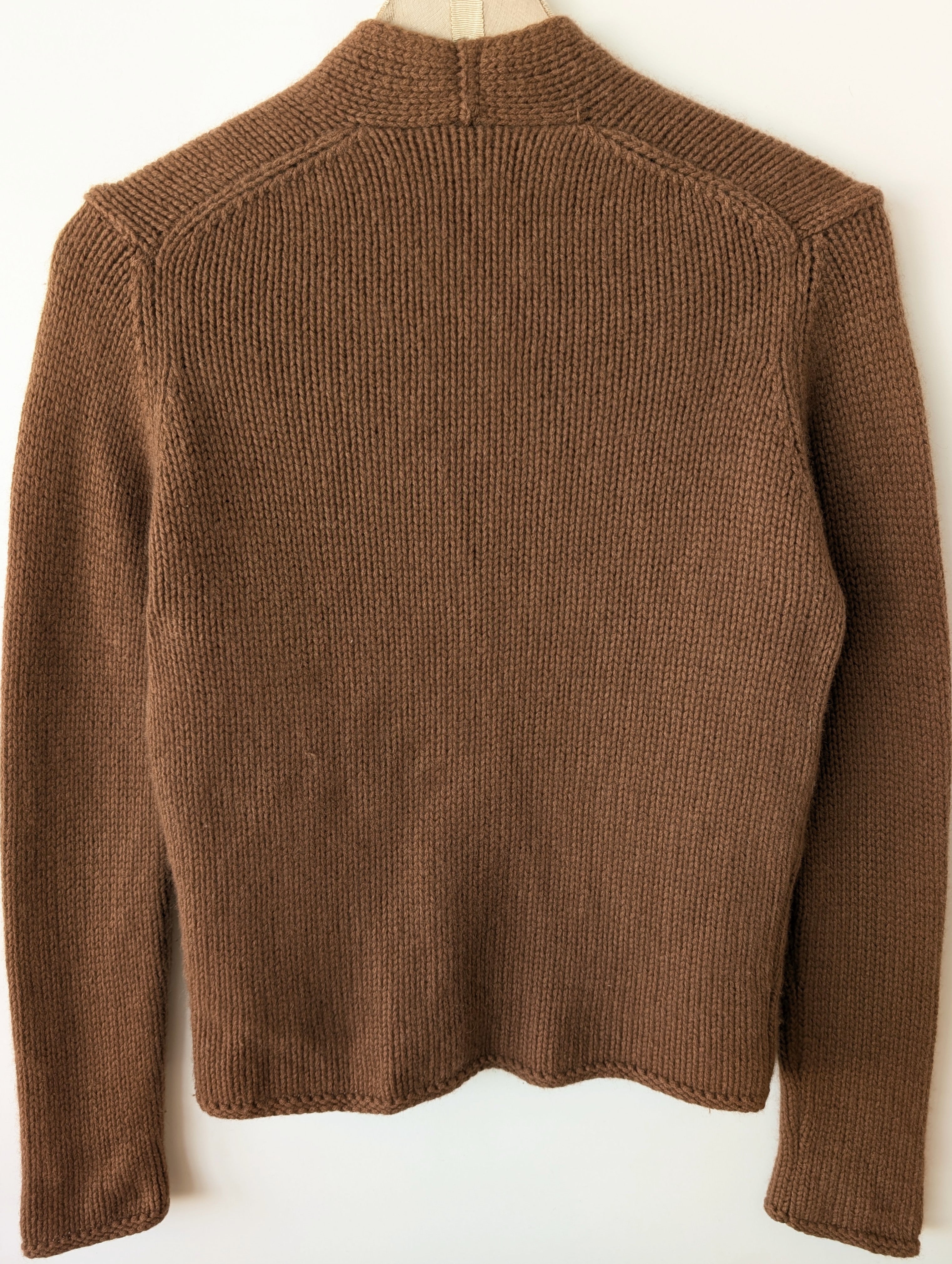 *Kaschmir* Cardigan Basic Haselnussbraun (S)