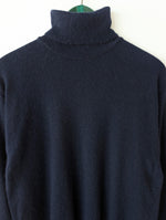 Lade das Bild in den Galerie-Viewer, *Angora &amp; Lammwolle* Pullover Rollkragen Marineblau (L)
