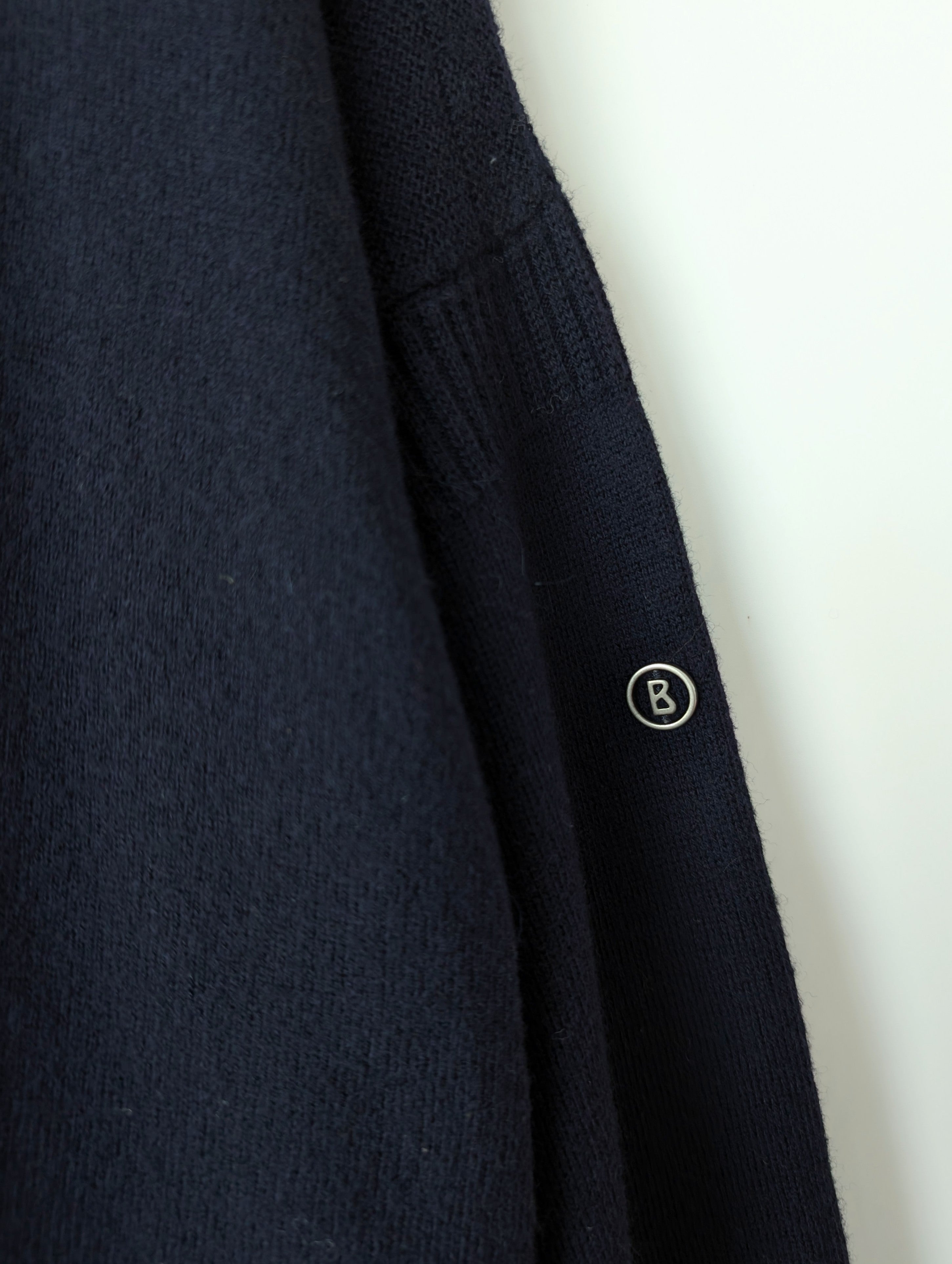 *Bogner* Pullover Troyer Wolle Marineblau (L-XL)