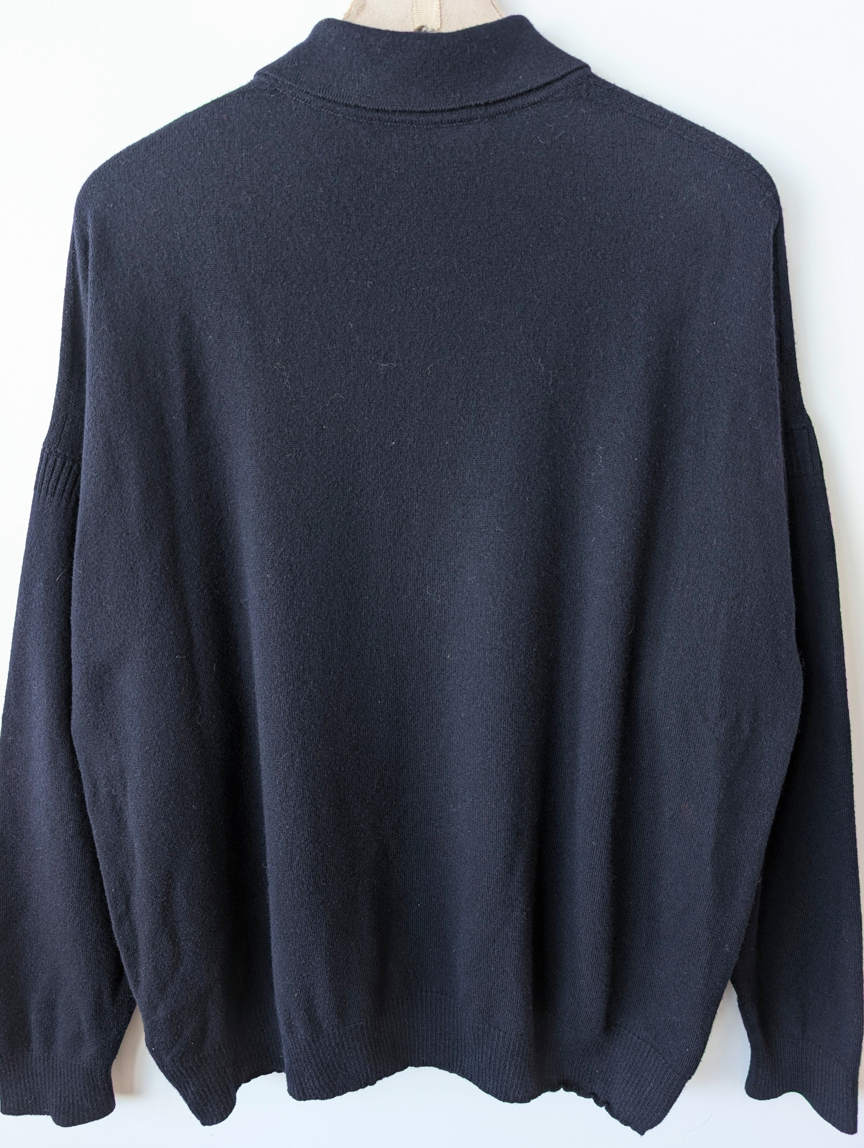 *Bogner* Pullover Troyer Wolle Marineblau (L-XL)
