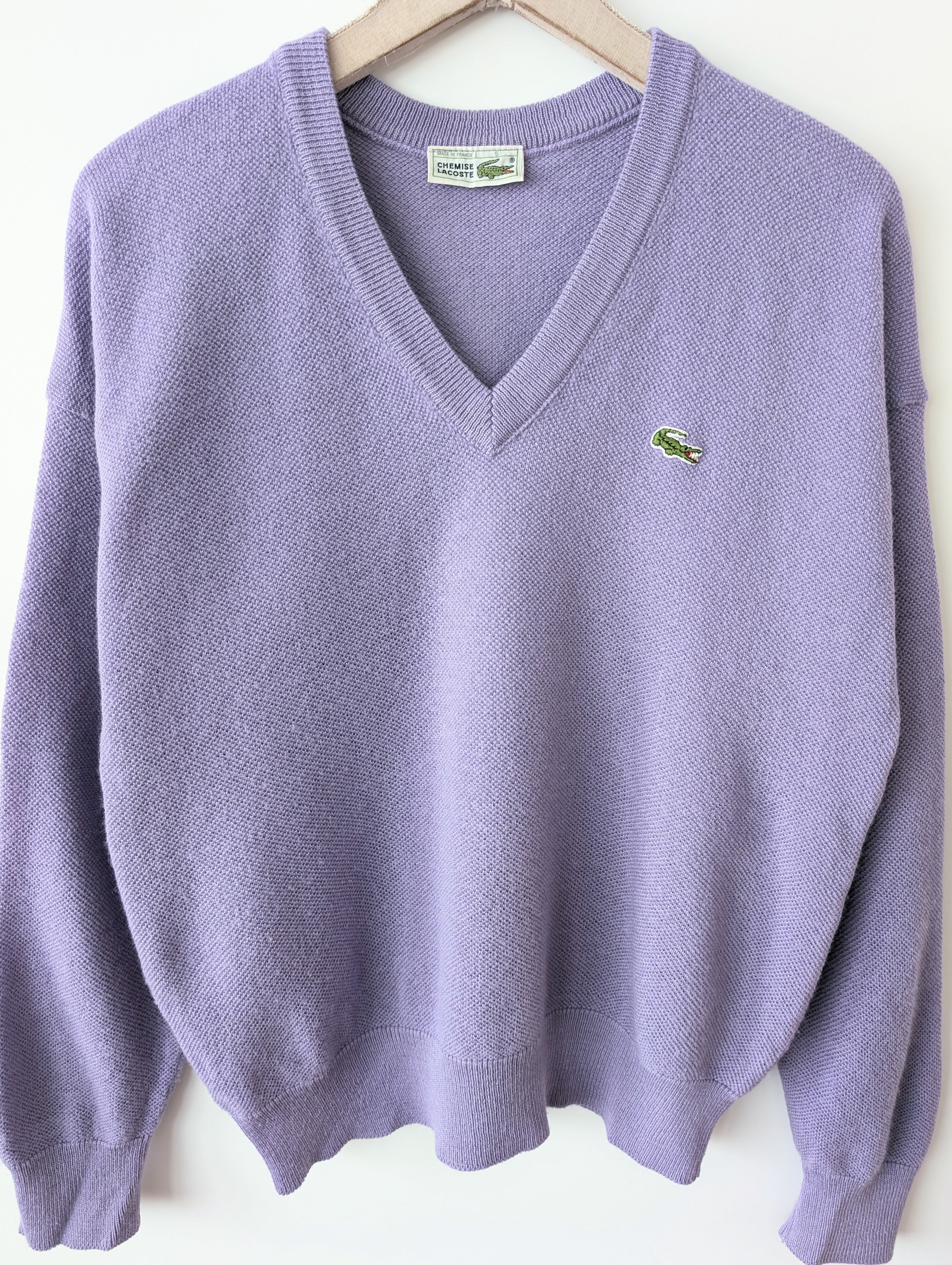 *Lacoste* Pullover Wolle Tennis Flieder (L)