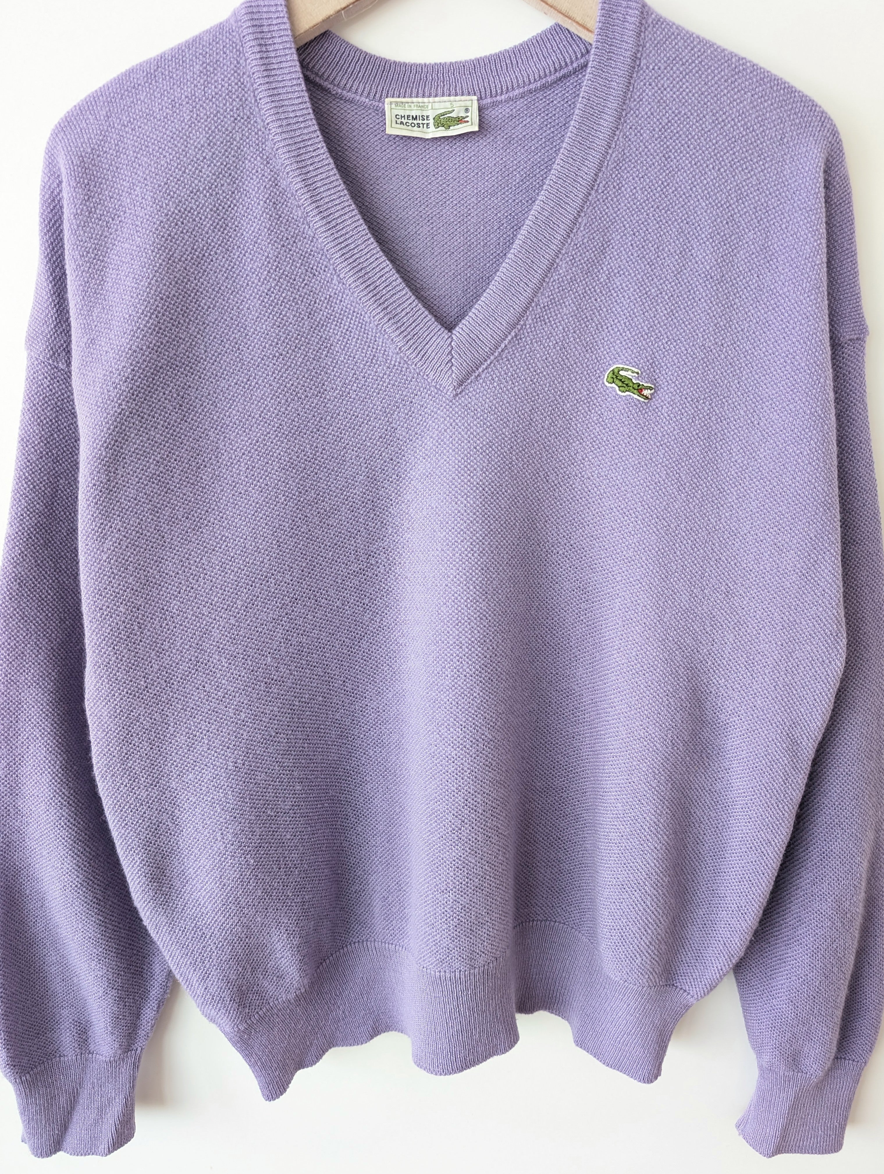 *Lacoste* Pullover Wolle Tennis Flieder (L)