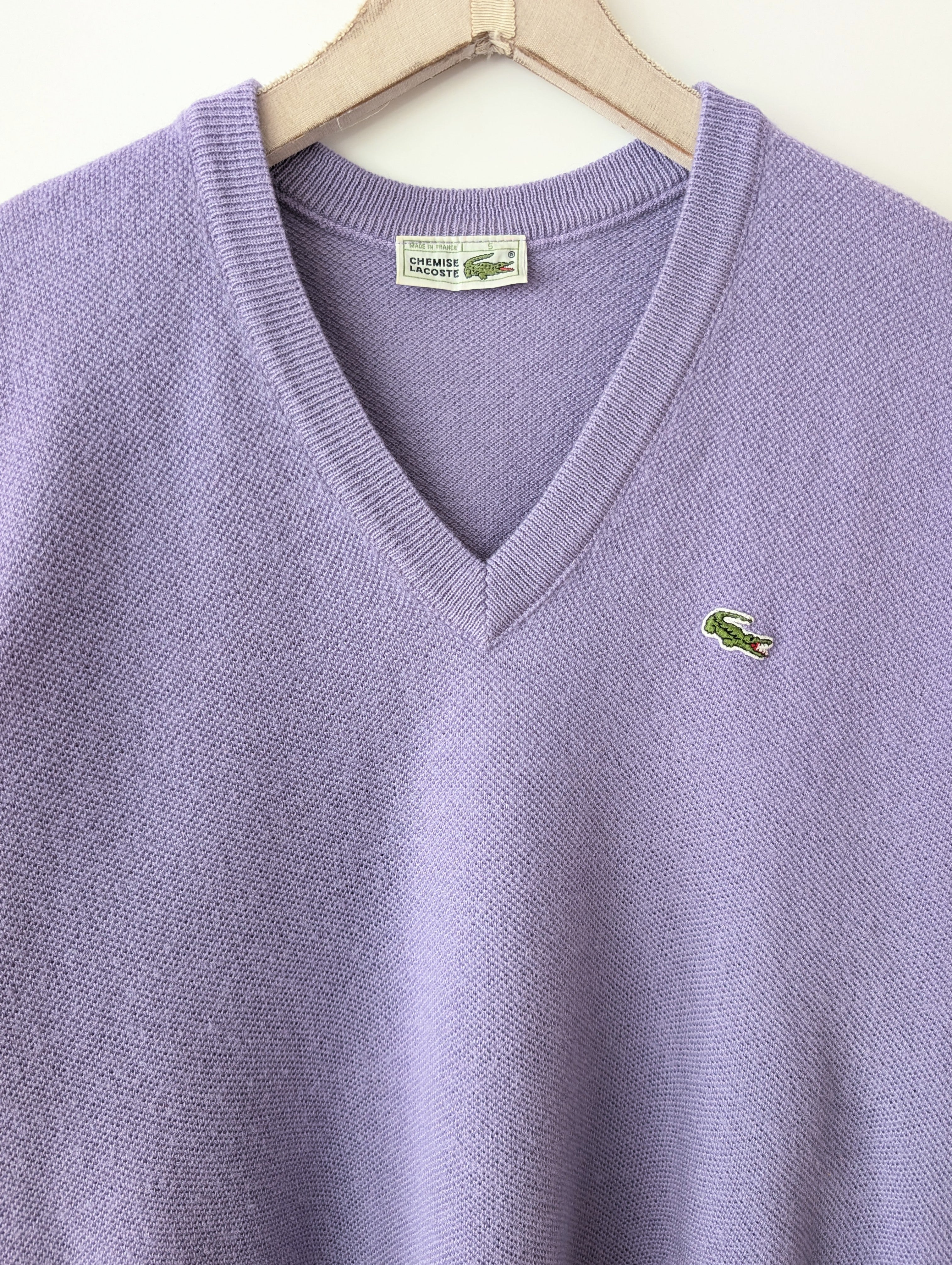 *Lacoste* Pullover Wolle Tennis Flieder (L)