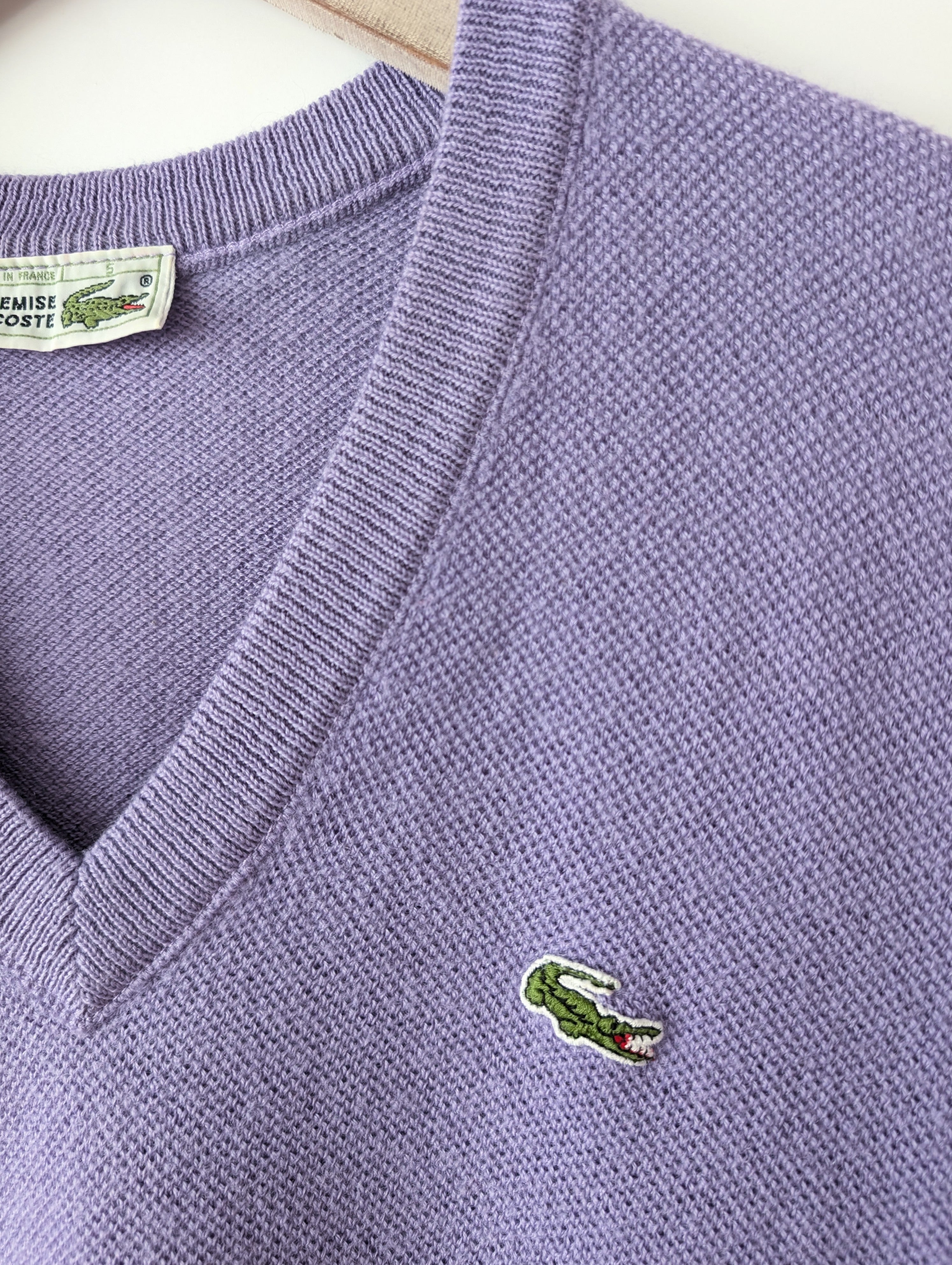 *Lacoste* Pullover Wolle Tennis Flieder (L)