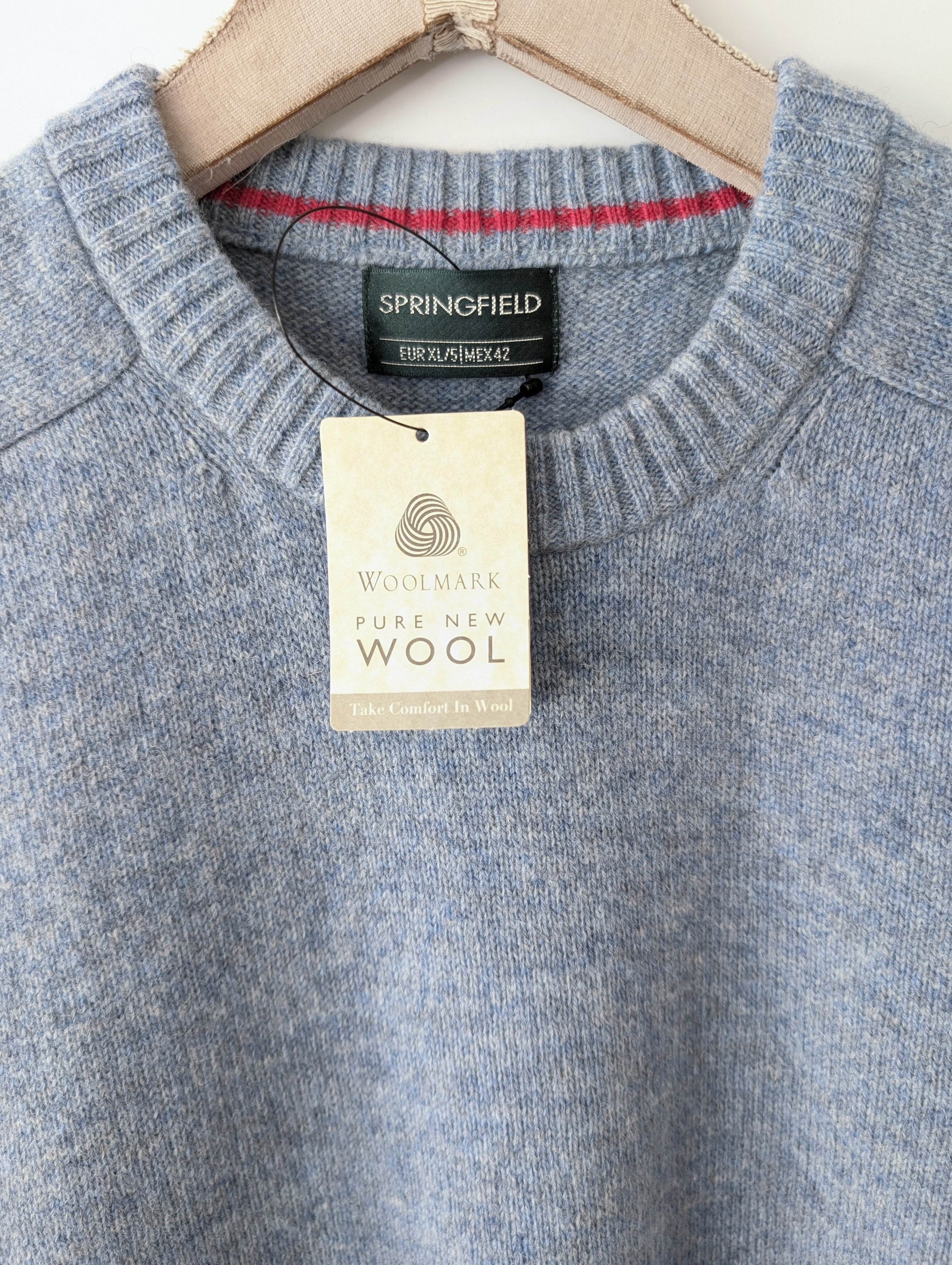 *Wolle* NEU Pullover Premium Basic Hellblau (L-XL)