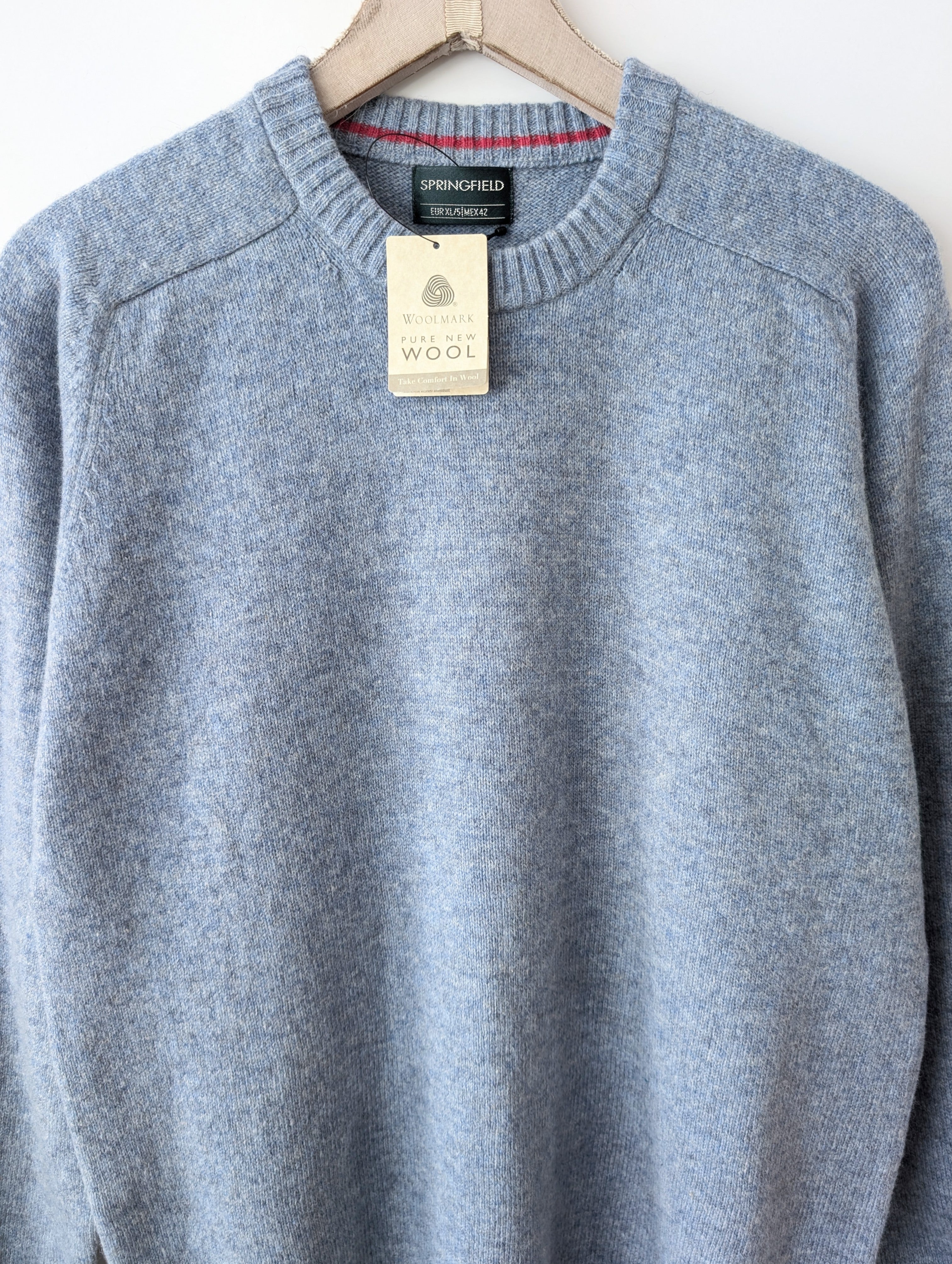 *Wolle* NEU Pullover Premium Basic Hellblau (L-XL)
