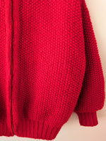 Lade das Bild in den Galerie-Viewer, *Handmade* Cardigan Blouson Bomber Rot (XL)
