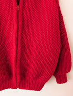 Lade das Bild in den Galerie-Viewer, *Handmade* Cardigan Blouson Bomber Rot (XL)
