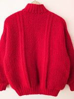 Lade das Bild in den Galerie-Viewer, *Handmade* Cardigan Blouson Bomber Rot (XL)
