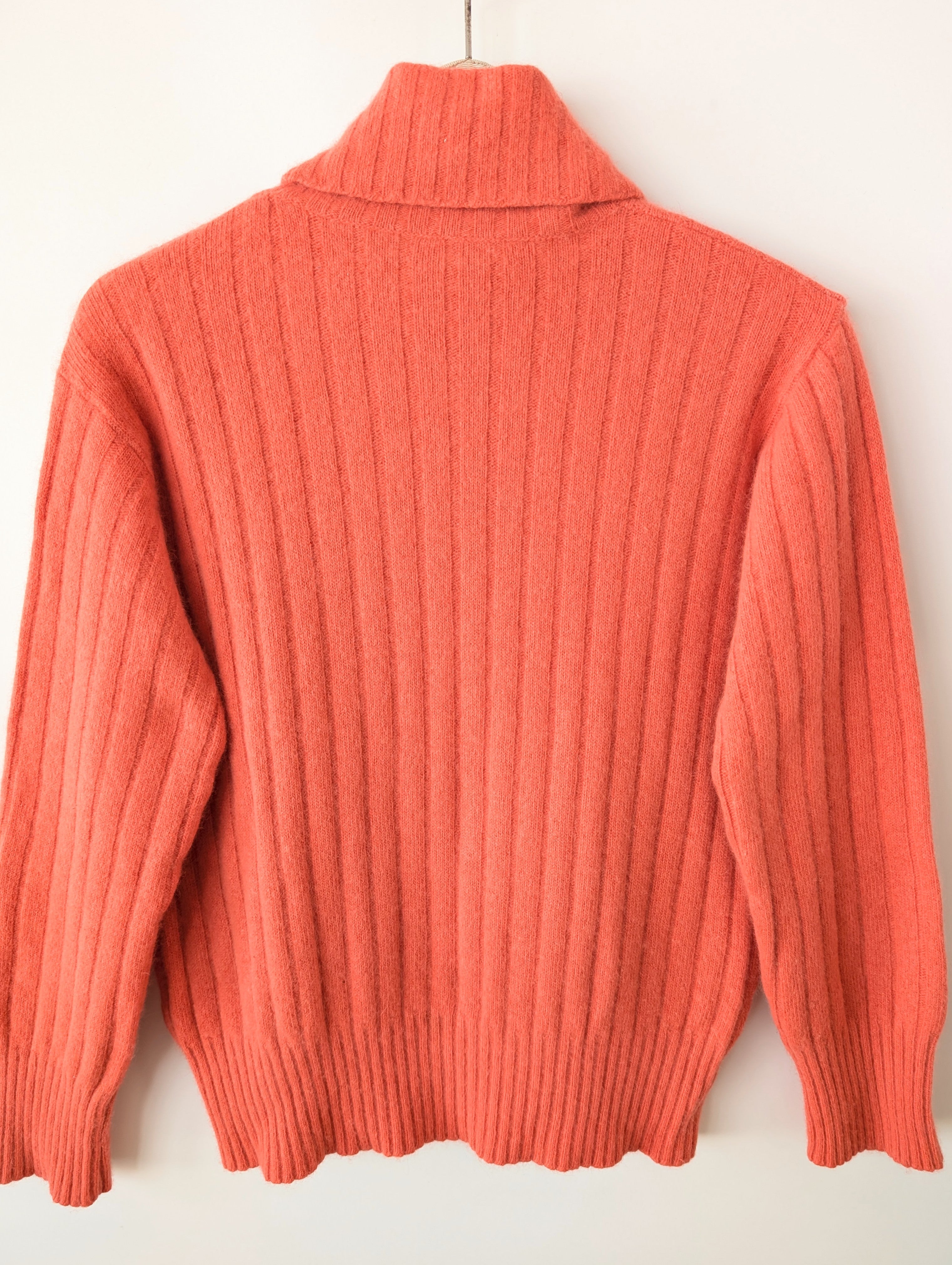 *Angora* Pullover Rollkragen Koralle Apricot (S-M)