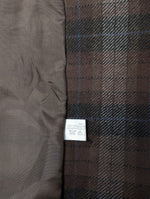 Lade das Bild in den Galerie-Viewer, *Wolle* Blazer Zweireiher 80s Tartan Braun (L)
