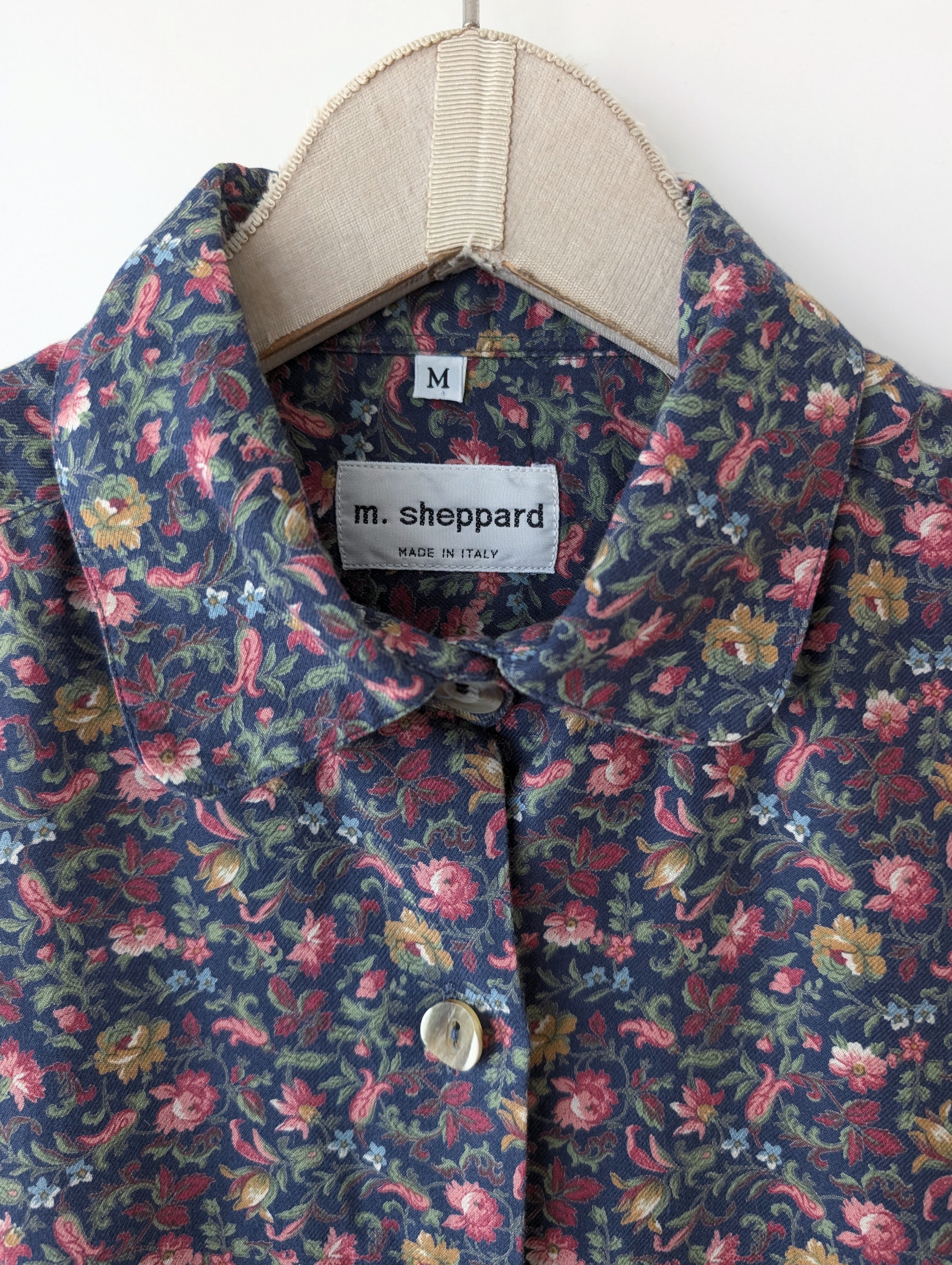 Bluse 90s Bohemian Blumen Print (M-L)