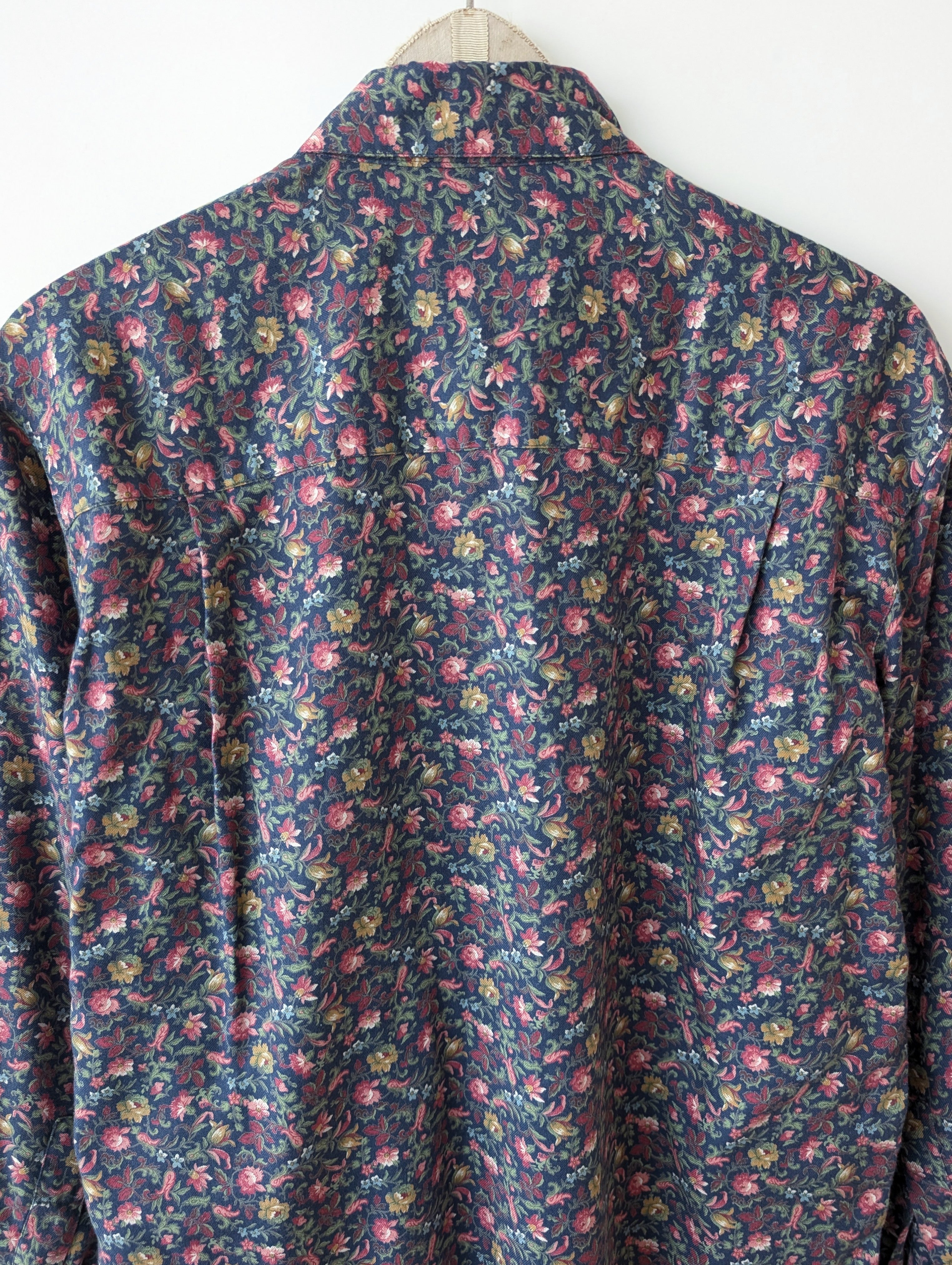 Bluse 90s Bohemian Blumen Print (M-L)