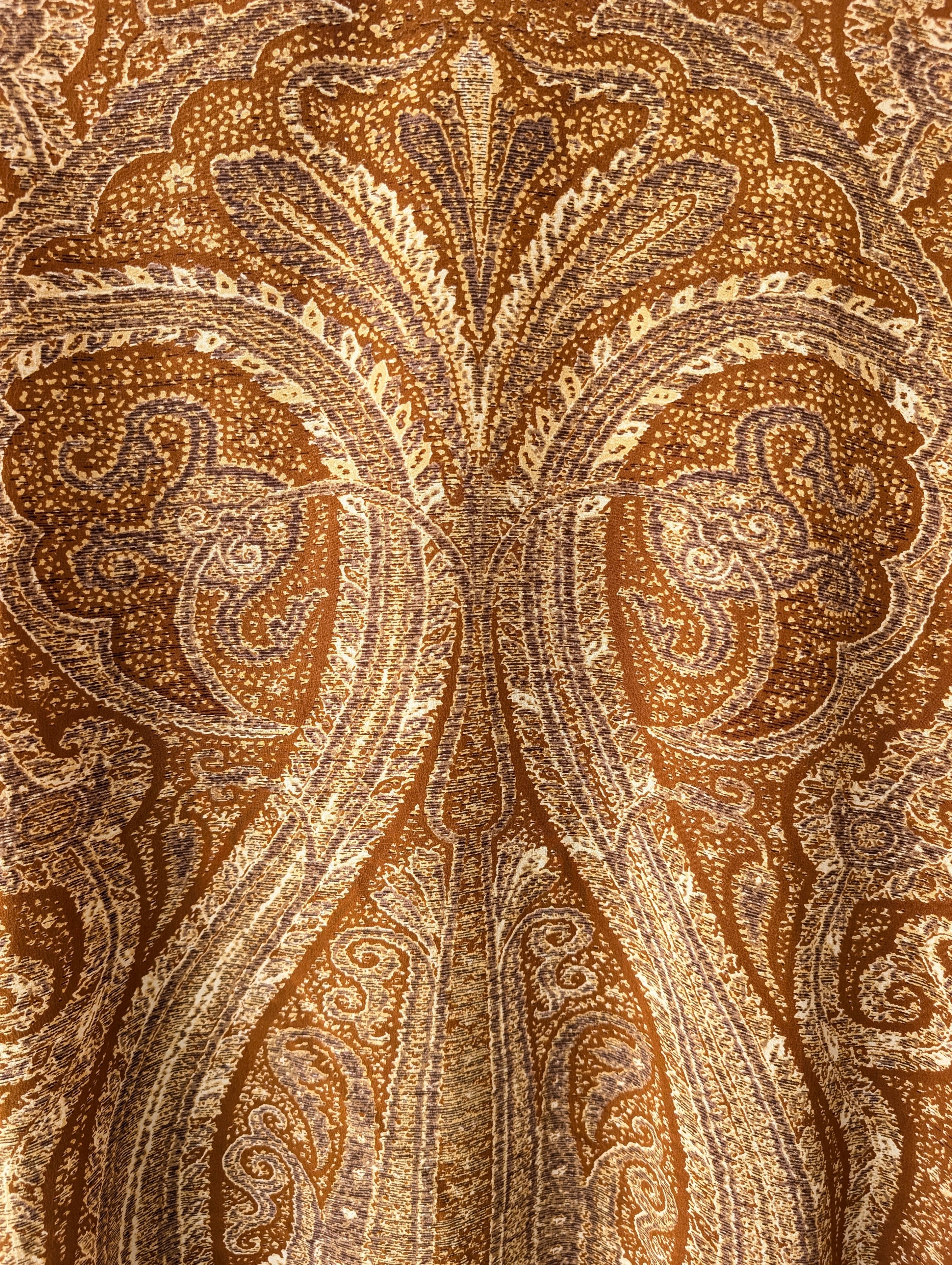 *Seide* RARE Bluse Bohemian Print Ballonärmel (L-XL)