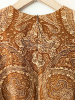 Lade das Bild in den Galerie-Viewer, *Seide* RARE Bluse Bohemian Print Ballonärmel (L-XL)
