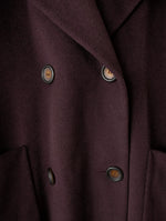 Lade das Bild in den Galerie-Viewer, *Kaschmir Angora Wolle* Mantel 80s Aubergine (M-L)
