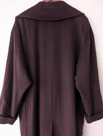 Lade das Bild in den Galerie-Viewer, *Kaschmir Angora Wolle* Mantel 80s Aubergine (M-L)
