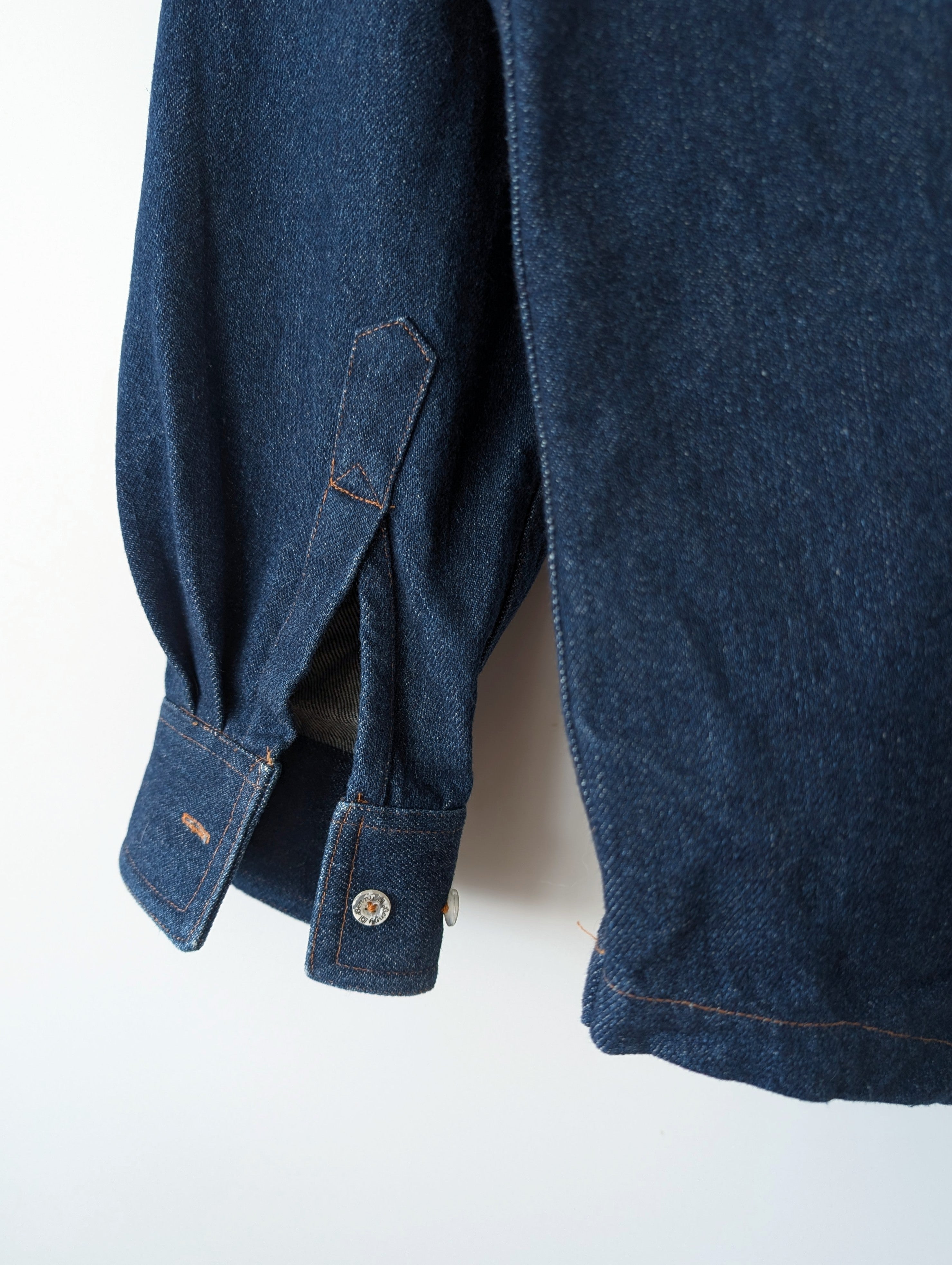 Denim Overshirt Indigo Jeans Hemd Jacke (XL)