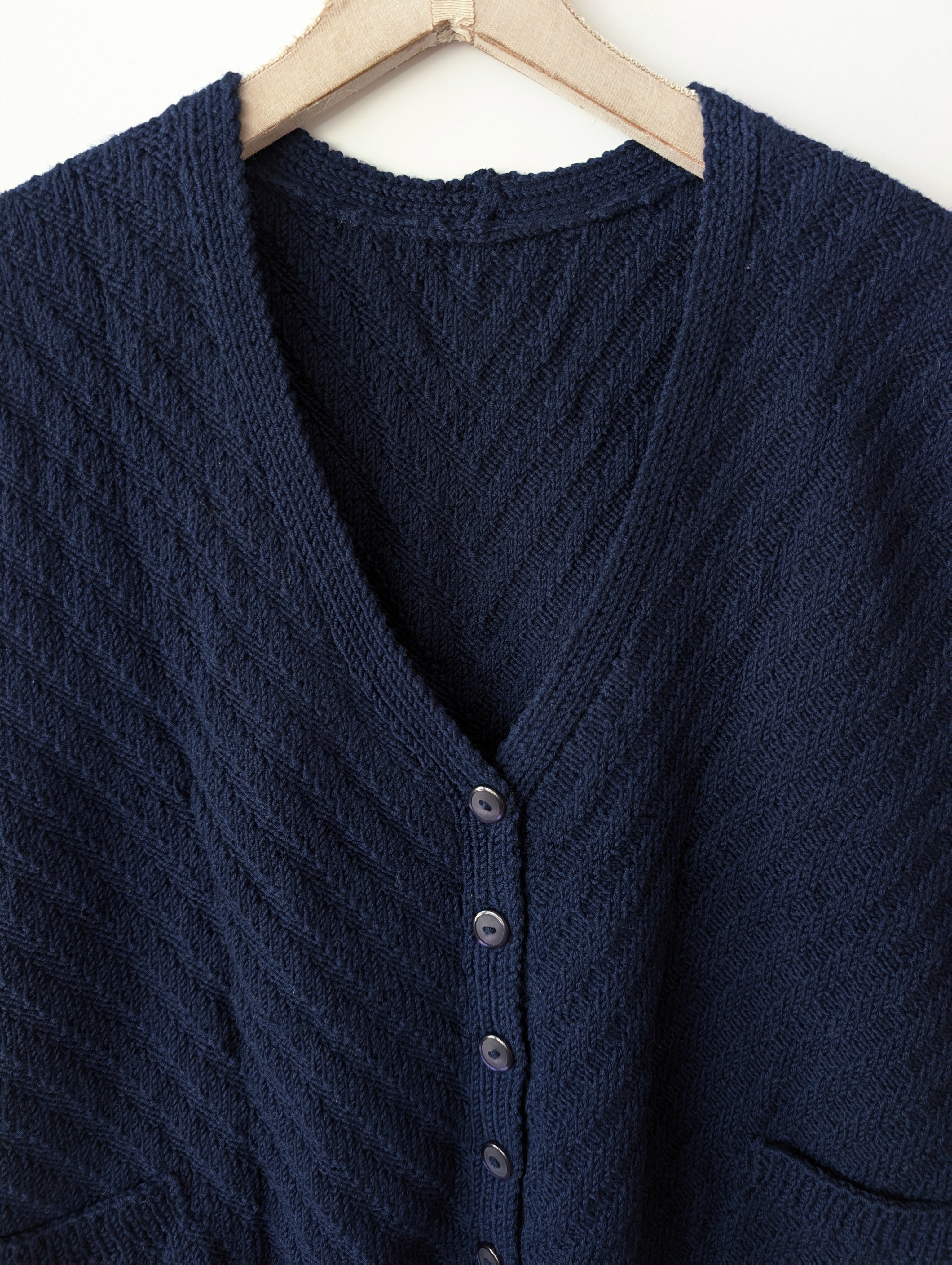 *Handmade* Weste Wolle Streifen Strick (XL-XXL)