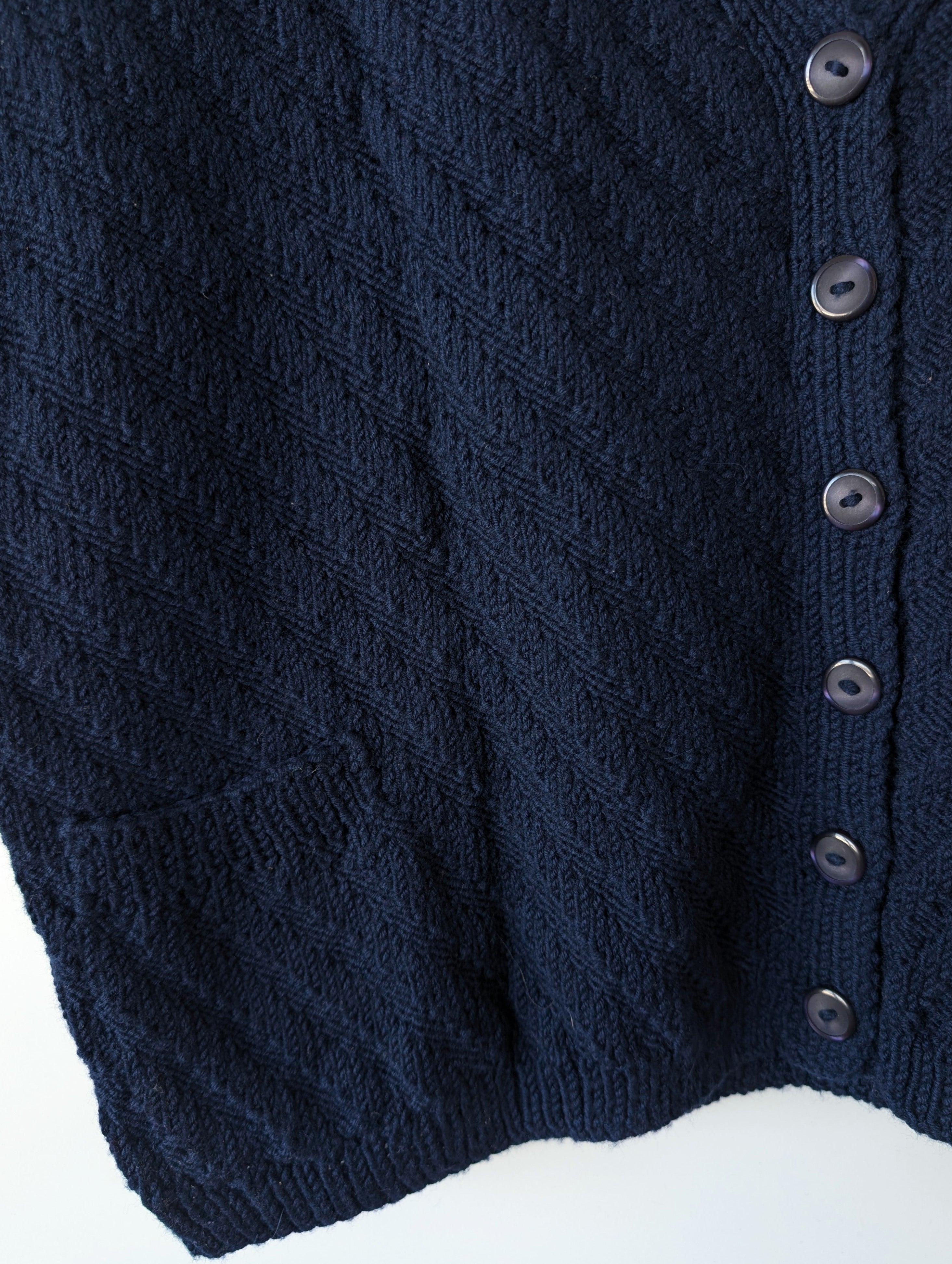 *Handmade* Weste Wolle Streifen Strick (XL-XXL)