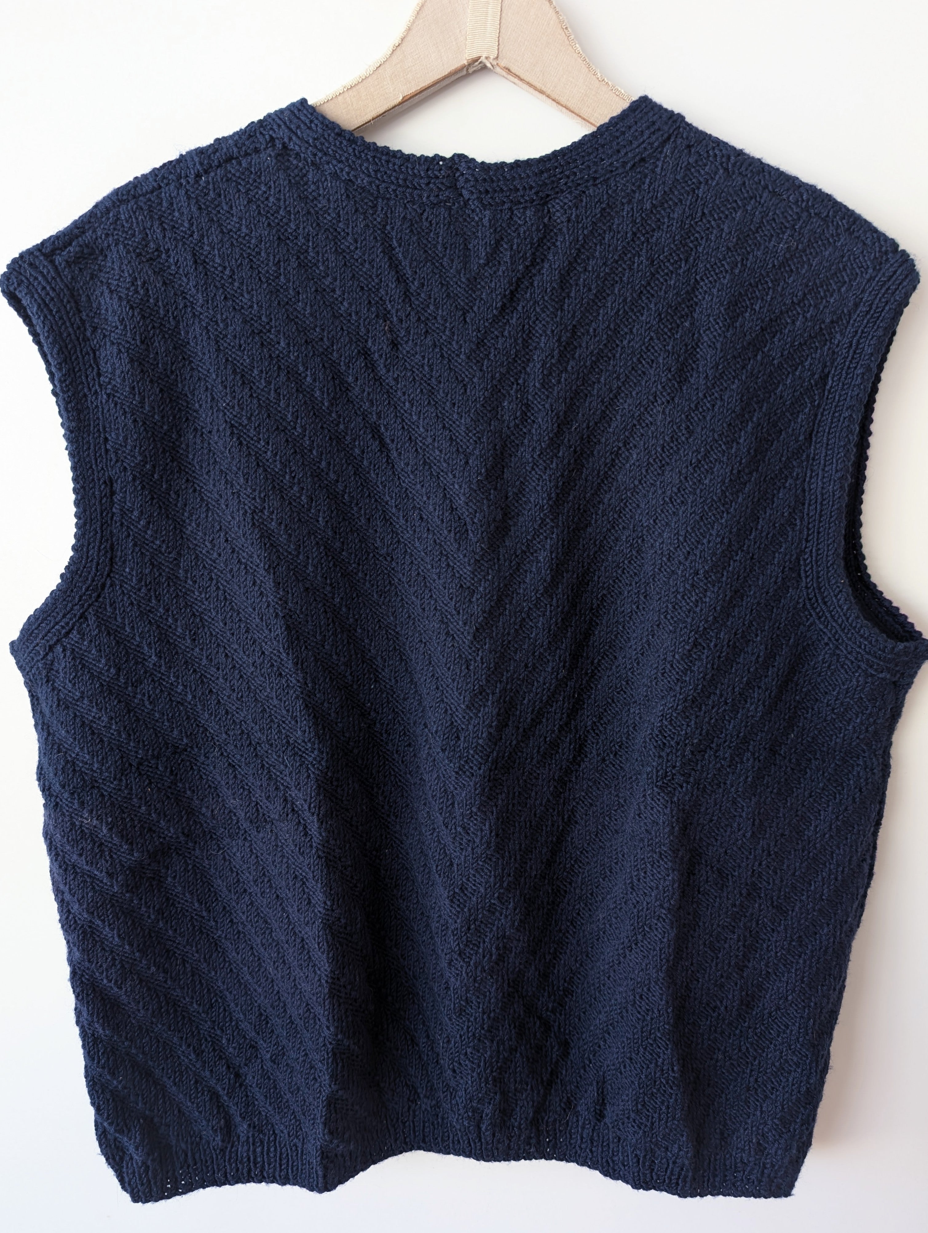 *Handmade* Weste Wolle Streifen Strick (XL-XXL)