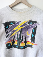 Lade das Bild in den Galerie-Viewer, Sweater 80s Kaktus Siebdruck USA (XL)
