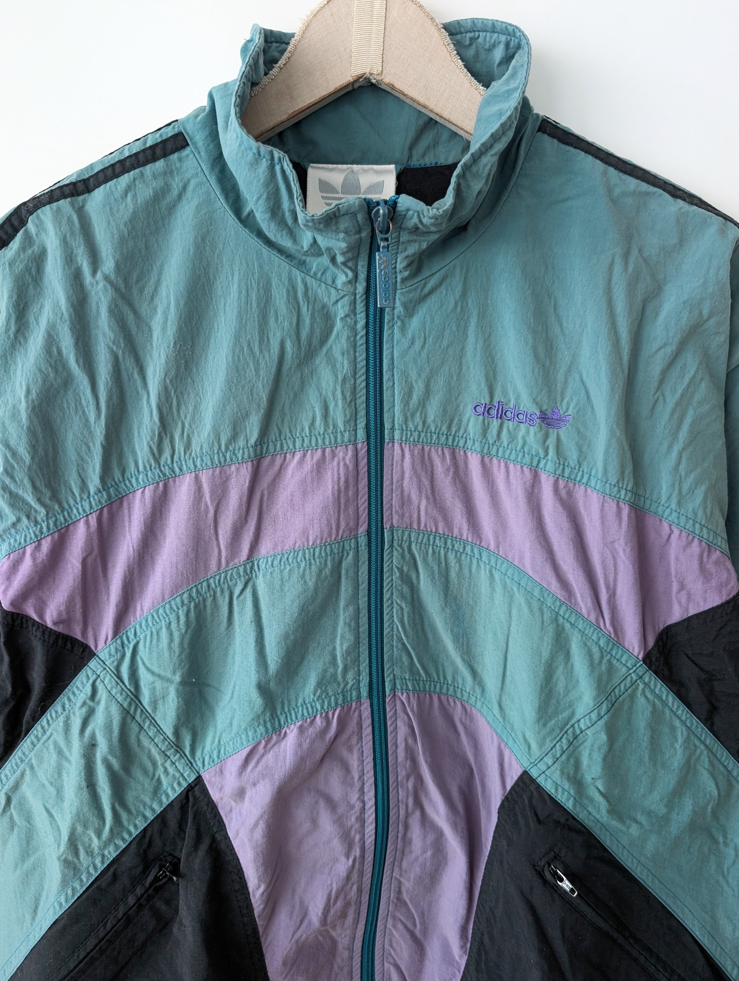 *Adidas* Trainingsanzug Zweiteiler Set Blouson & Hose (L)