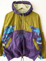 Lade das Bild in den Galerie-Viewer, *Nike* Windbreaker Bomber 80s Khaki Lila (M-L)
