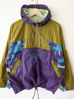 Lade das Bild in den Galerie-Viewer, *Nike* Windbreaker Bomber 80s Khaki Lila (M-L)
