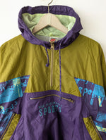 Lade das Bild in den Galerie-Viewer, *Nike* Windbreaker Bomber 80s Khaki Lila (M-L)
