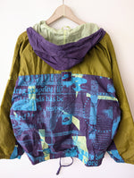 Lade das Bild in den Galerie-Viewer, *Nike* Windbreaker Bomber 80s Khaki Lila (M-L)
