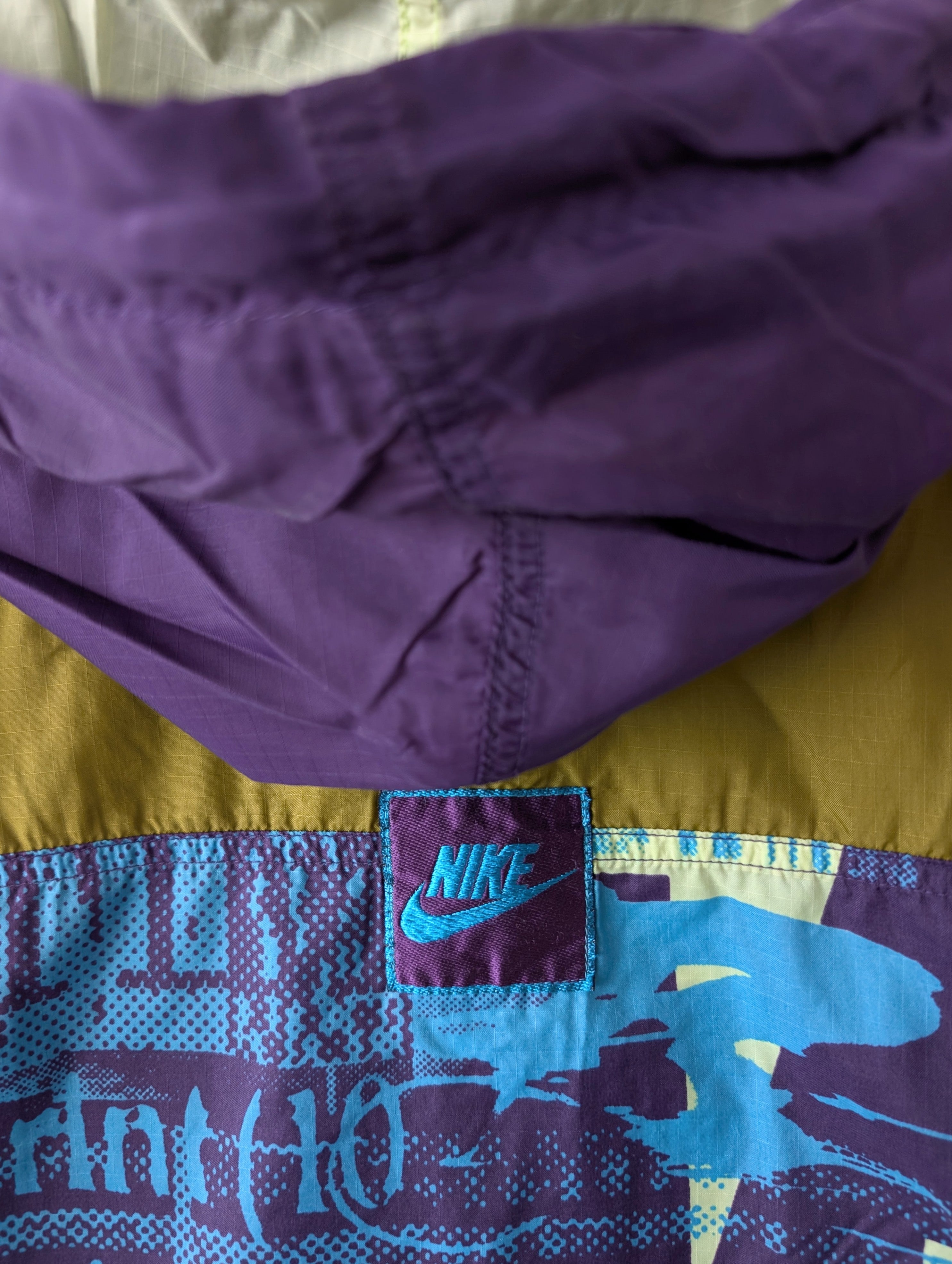 *Nike* Windbreaker Bomber 80s Khaki Lila (M-L)