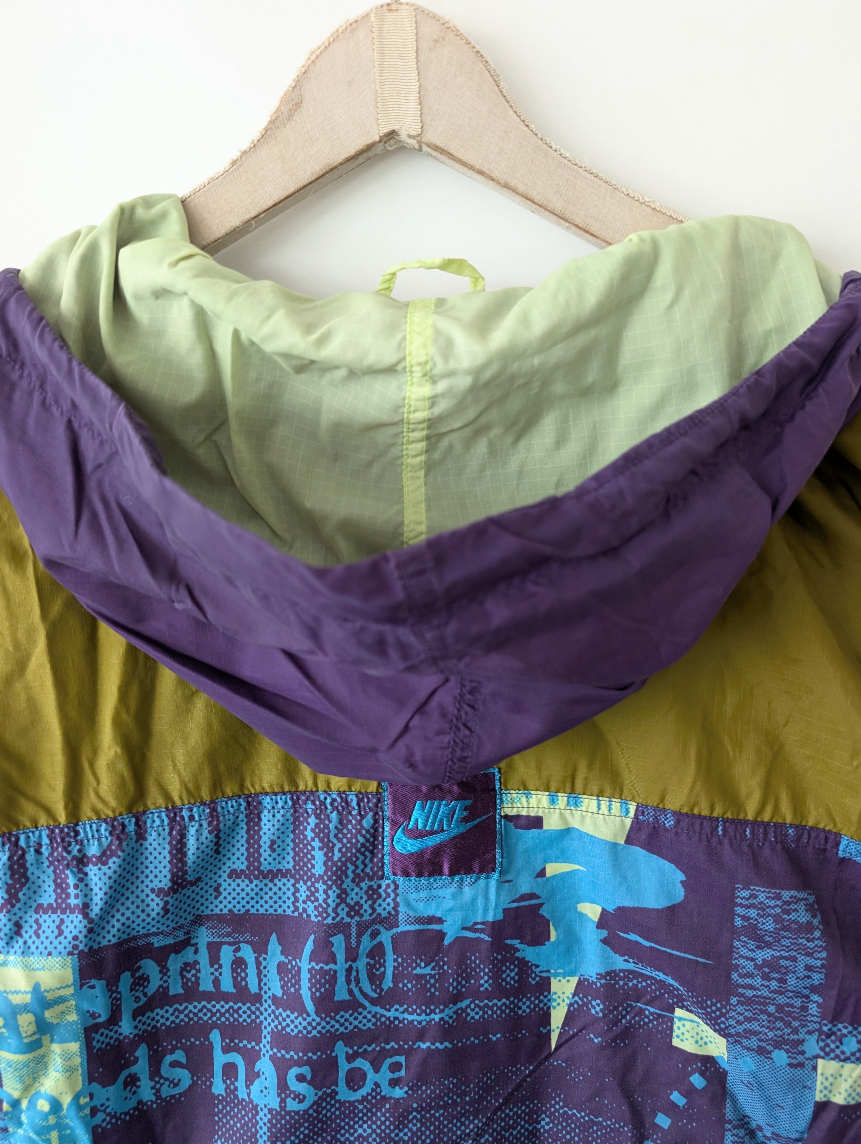*Nike* Windbreaker Bomber 80s Khaki Lila (M-L)