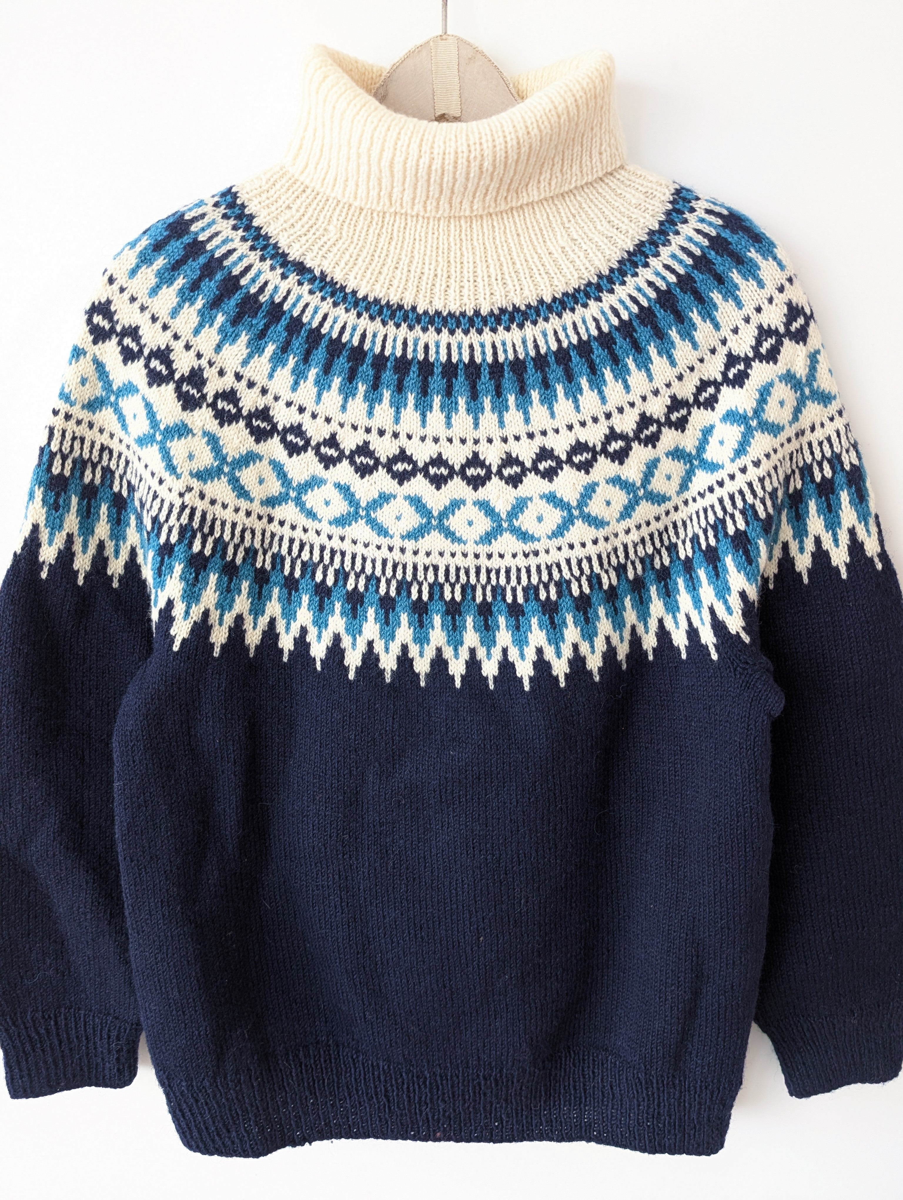 *Handmade* Pullover Wolle Norweger Strick (L-XL)
