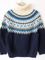 Lade das Bild in den Galerie-Viewer, *Handmade* Pullover Wolle Norweger Strick (L-XL)
