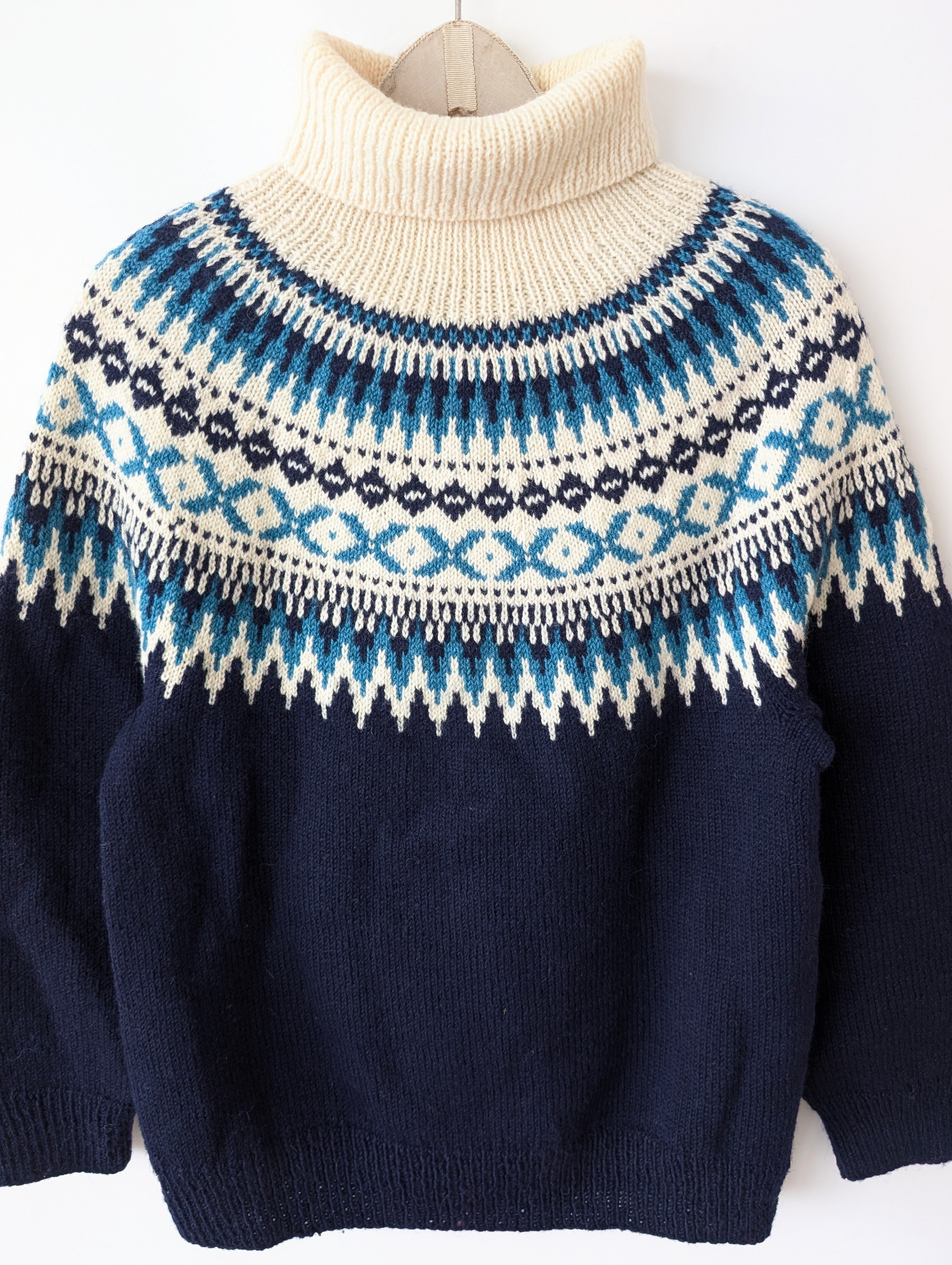 *Handmade* Pullover Wolle Norweger Strick (L-XL)
