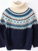 Lade das Bild in den Galerie-Viewer, *Handmade* Pullover Wolle Norweger Strick (L-XL)
