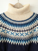 Lade das Bild in den Galerie-Viewer, *Handmade* Pullover Wolle Norweger Strick (L-XL)
